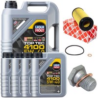 MotoröL Filter Set 5W-40 Liqui Moly 9 Liter + Schraube FüR Bmw 5Er 7Er E60 E61