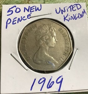 1969 United Kingdom 50 New Pence
