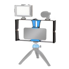 Smartphone Video Cage Rig, Phone Stabilizer Grip Vlogging Cage, Black