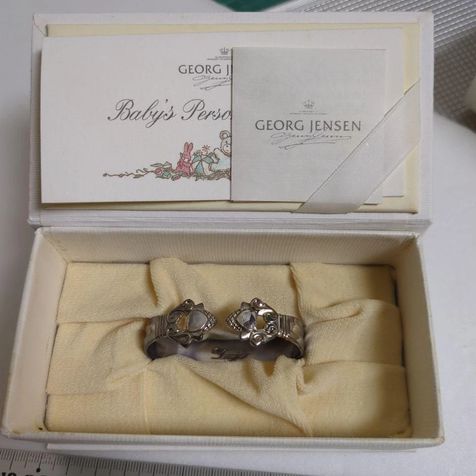 Anillo Servilletero Georg Jensen Bellota Plata Esterlina De Colección Casi Como Nuevo De Japón Foto 3 de 4