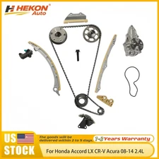 Timing Chain Kit Water Pump & Sprocket For Honda Accord LX CR-V Acura 08-14 2.4L