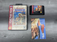 Sega Genesis GENGHIS KHAN II 2 Clan Of The Gray Wolf w/ Poster No Manual