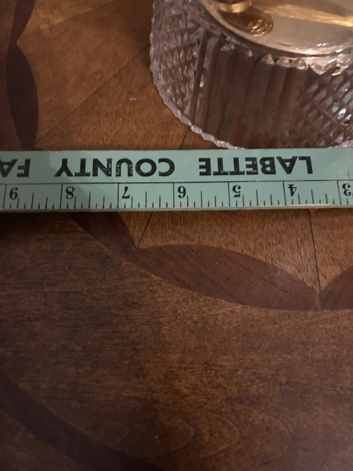 "Globo mundial vintage de cristal de plomo astral y latón pulido tono dorado 12"" años 70" Foto 4 de 4