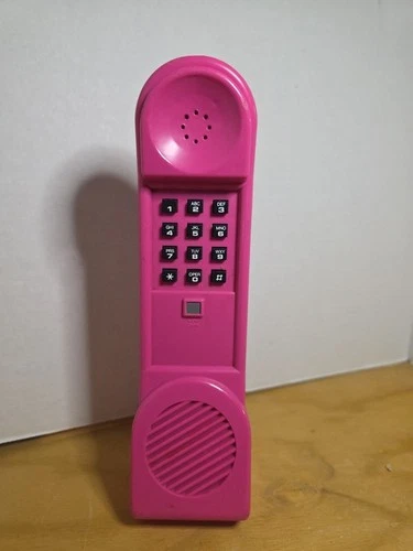 VINTAGE  Milton Bradley Dream Phone WORKS! Pink 1991 Board Game PHONE ONLY