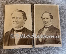 1876 Democratic Ticket CDV Campaign Lot - Tilden & Hendricks - Bookseller Label