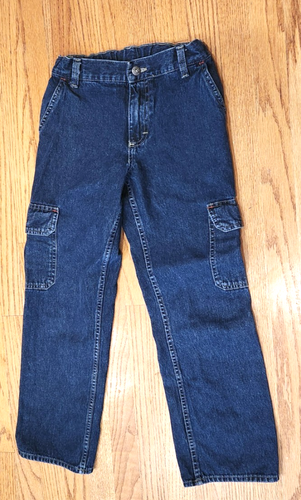 BOYS 10R BLUE JEAN LOT~WRANGLER CARGO JEANS & FADED GLORY BOTH AJUST WAIST EUC - Picture 12 of 16