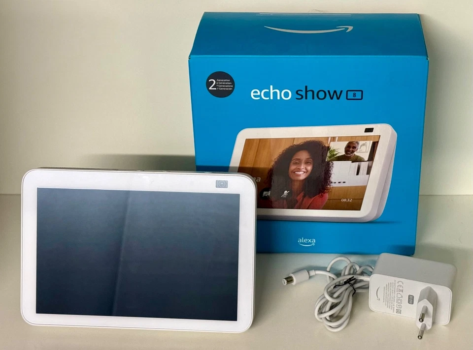 Amazon Echo Show 8 (2. Generation) Smart Display  - Weiß, Top Zustand