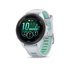 Garmin Forerunner 265S AMOLED GPS Running Watch - Whitestone/Neo Tropic