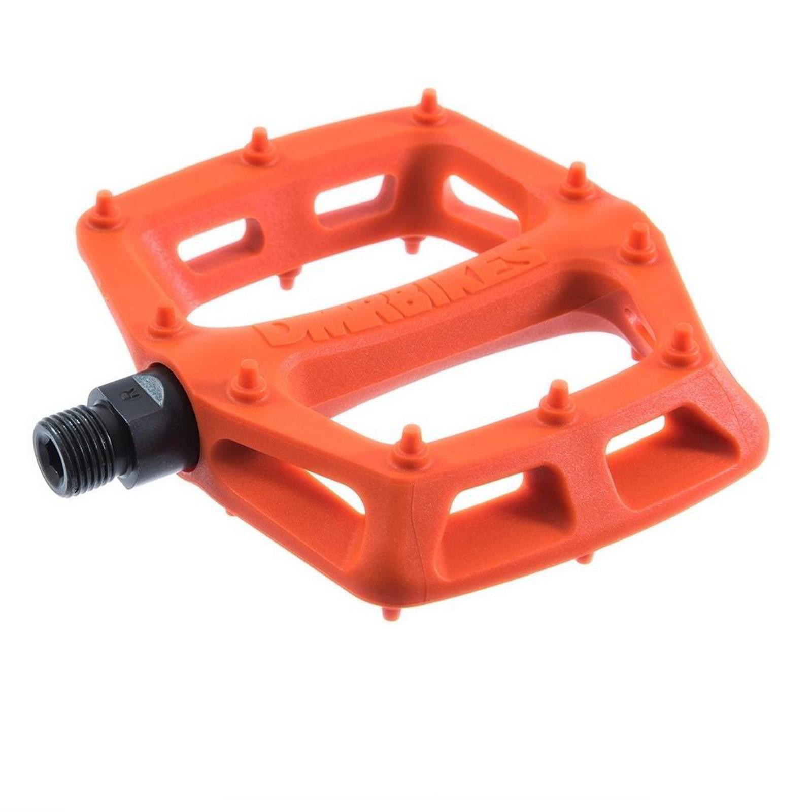 DMR V6 Cro-Mo Axle Plastic Flat Pedal in Orange