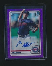 CHRIS VALLIMONT 2020 BOWMAN CHROME 1ST PURPLE REFRACTOR RC AUTO 170/250 #CPA-VC