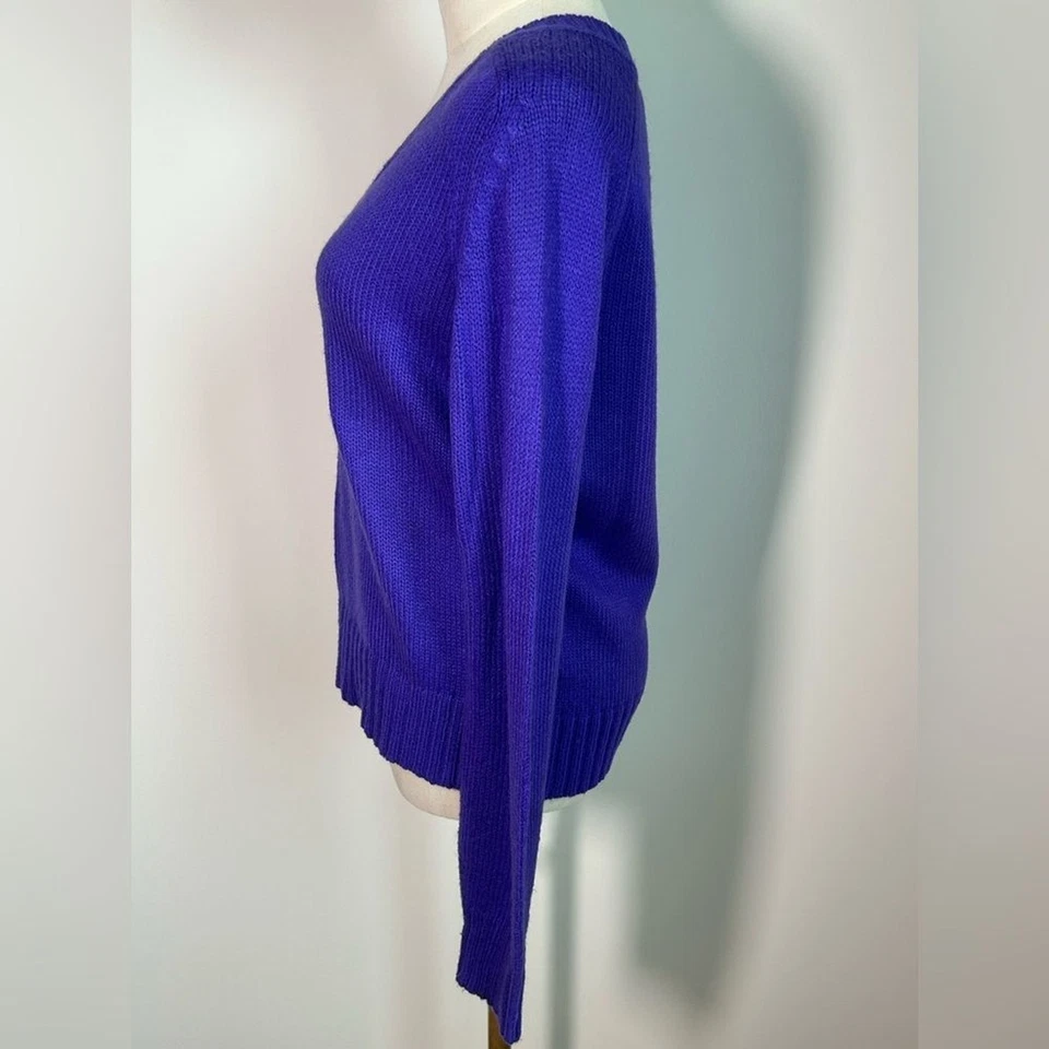 Suéter tejido cuello en V ERIKA de colección años 80 TALLA M Foto 2 de 4