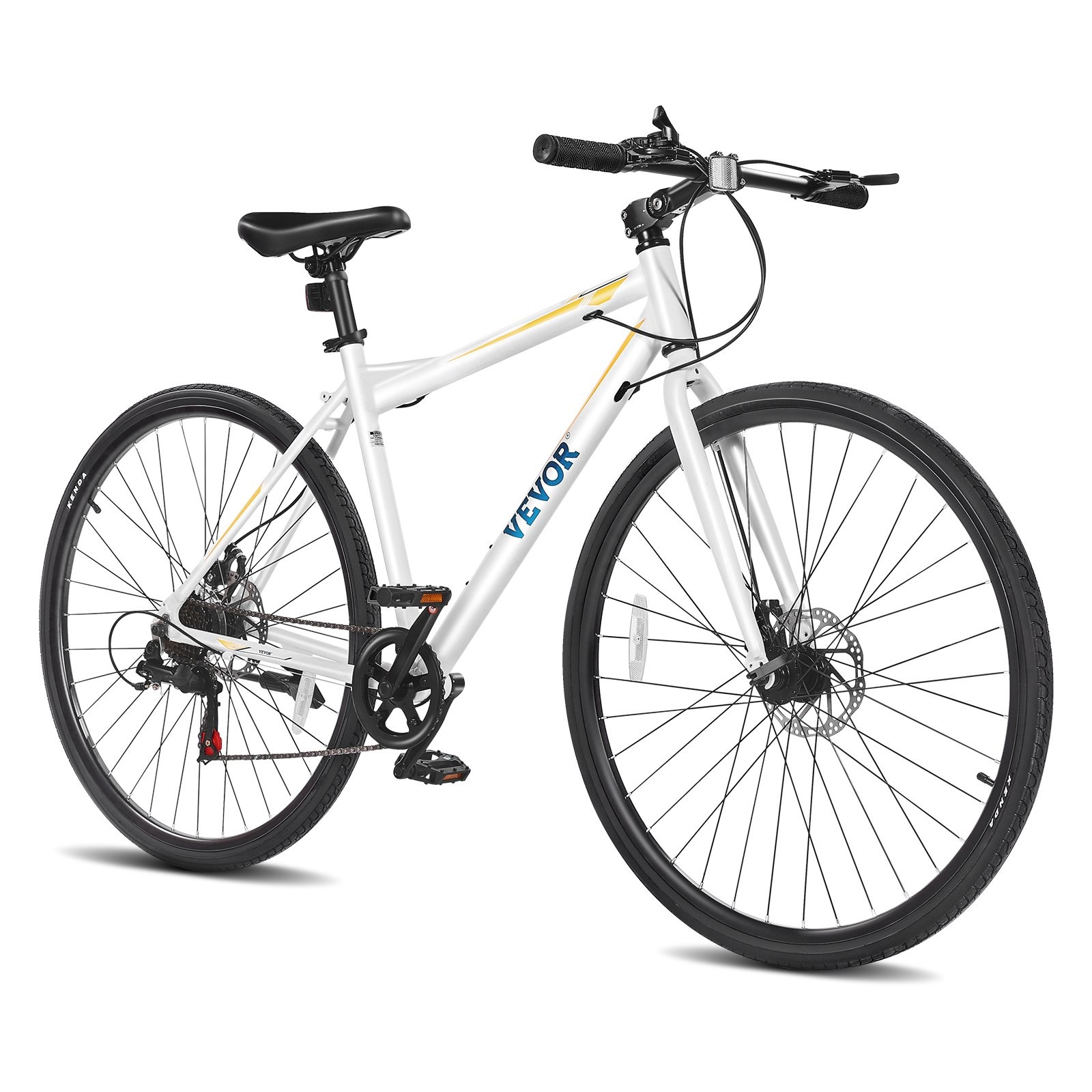 Hybrid Bike, Lightweight Aluminum Frame Bike, 700c Wheel Men Women Hybrid Bicycl