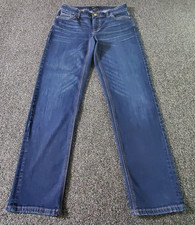 White House Black Market Jeans Women's 4 Straight Leg Crop Dark Wash EUC