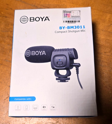 NEW Boya Compact Shotgun Mic BY-BM3011 Condenser Microphone New Open Box