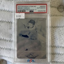 2023 Bowman Sterling - Rookies Miguel Vargas #BSR-32 Printing Plate Cyan /1 (RC)