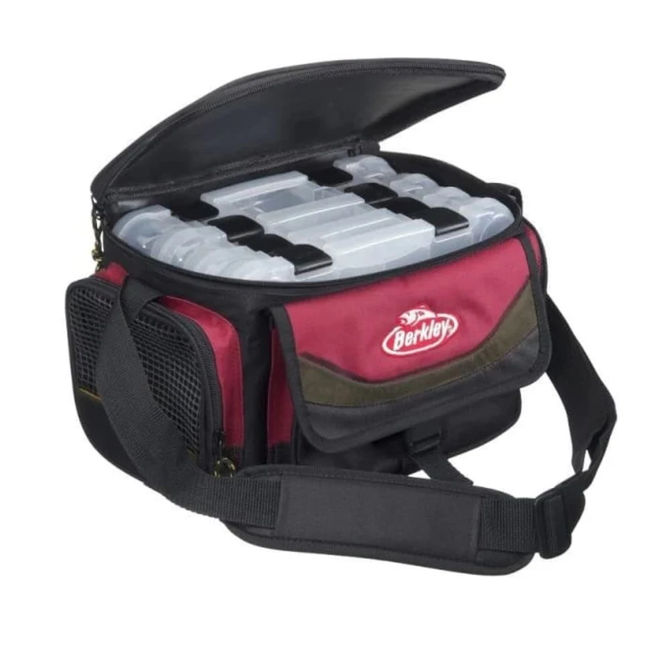 Bolsa con sistema de aparejos de pesca BERKLEY con cajas roja/negra Foto 2 de 2