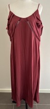 SEAFOLLY Dress Sz M Long Slinky 100% Polyester Slip Boho EUC