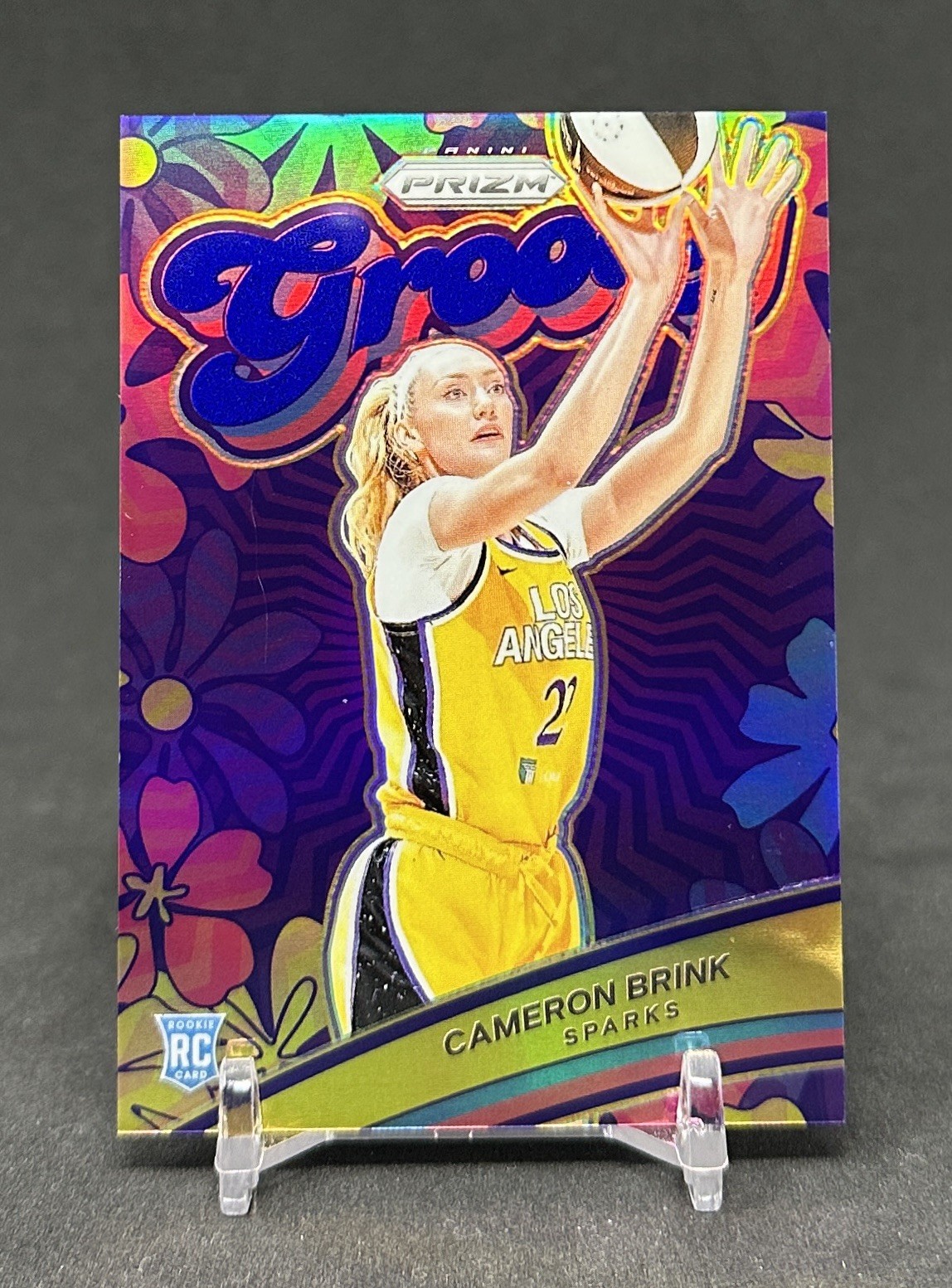 2024 Panini Prizm WNBA Cameron Brink #7 Rookie RC Groovy Blue Prizm /49 Sparks