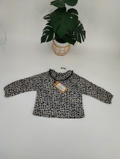 Maison Jean Bourget Kid  s Floral Knit Top And Bottom Ecru/Navy Size 12m