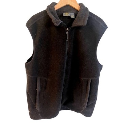 Aigle Fleece Black Polartec Fleece Gorpcore Vest Full Zip & Zip Pockets Size XL