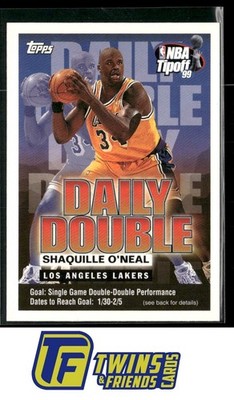 1999-00 Topps Tipoff #NNO Shaquille O'Neal Daily Double