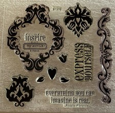 Close To My Heart CTMH My Acrylix Clear Stamp Set Frames Tags Borders Theme