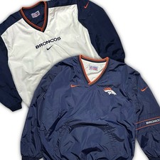 Vintage Nike ProLine Reversible Denver Broncos Pullover Jacket Mens size XL