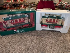 New Bright Holiday Express REINDEER STABLE Car w Box Dillards Train Green Sign