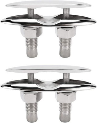 #ad 2 Pack 6quot; Boat Cleat 316 Stainless Steel Pull up Cleat Deck Hidden Flush Mount $56.99