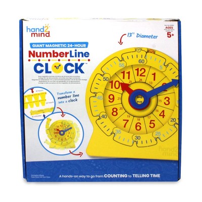 Learning Resources Hand2Mind riesige magnetische 24-Stunden-Zahlenzeilenuhr