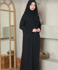 Tunikakleid Damen Gebetskleid Abaya Kaftan Jilbab mit Hijab Modest lang weit