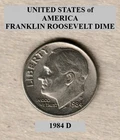 1984 D - Denver, Roosevelt 10¢ Dime "Circulated" Actual Coin Shown **FREE S&H**