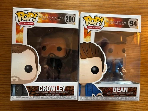 Funko Pop! Vinyl Supernatural Crowley #200 & Dean #94 Lot 2 Figures