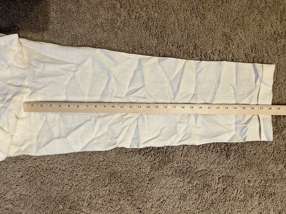 Pantalón Polo Ralph Lauren Vintage 100% Lino Blanco. Talla 32x30 Foto 3 de 4