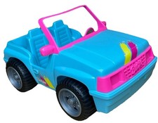 Vintage 1994 Barbie 4x4 Off-road Jeep Blue Pink Yellow Y2k Vintage 1994 Barbie 4x4 Off-road Jeep Blue Pink Yellow Y2k