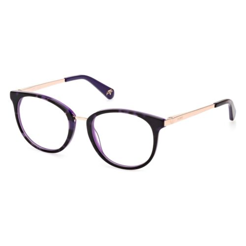 Cadre de lunettes optiques rondes en plastique violet Guess GU5218 083 51-18-140 5218 RX - Photo 1 sur 3