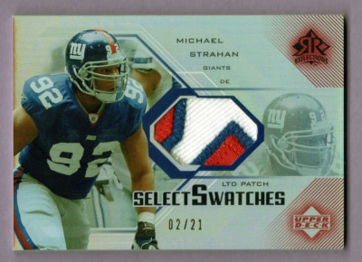 2004 REFLECTIONS SELECT SWATCH LTD RAINBOW PATCH MICHAEL STRAHAN #D 2/21 GIANTS