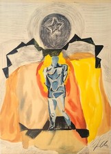 Sandro Chia "Il campione" litografia cm 56x76 - 1990