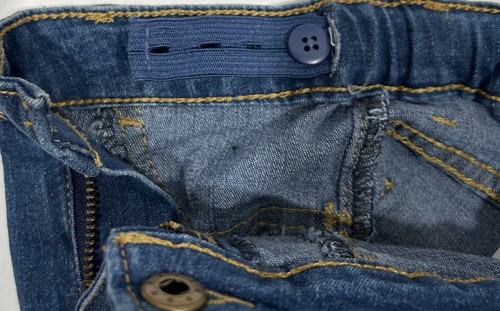Cat And Jack Girls Blue Super Stretch Straight Jeans Adjustable Waist Size 6 - Picture 8 of 11