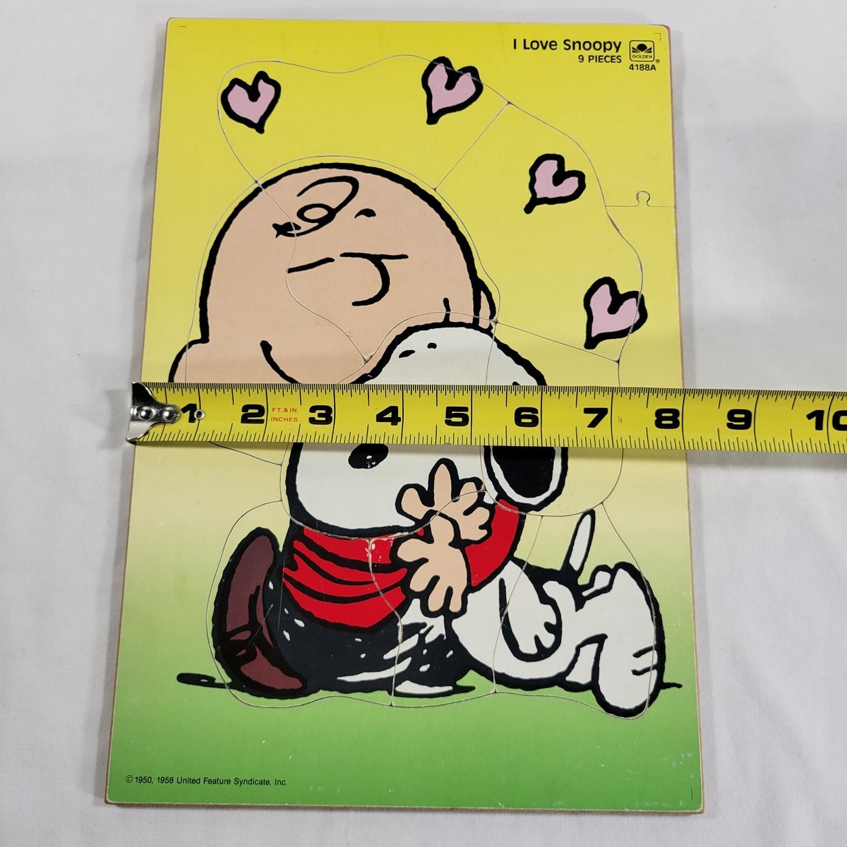 Peanuts Snoopy Vintage Puzzle Golden 9 Pcs Charlie Brown Cartoon
