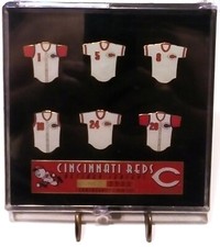 RARE NEW SEALED - CINCINNATI REDS RETIRED JERSEY COMMEMORATIVE BACK PIN SET NIB