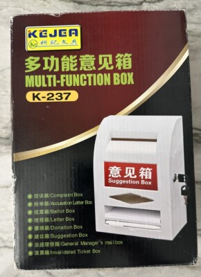  1 Set Suggestion Box Wall Ballot Box with Lock Suggestion Box Wall-mount Mail