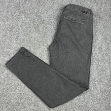 Gazzarrini Pants Mens 30 X 30 Grey Jogger Tapered Leg Flat Front Elastic Waist