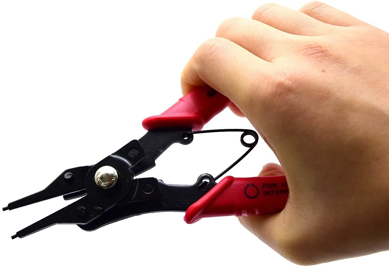 GISUKE Snap Ring Pliers For Holes And Shafts With 180°,90°,45° 3Pc-Set