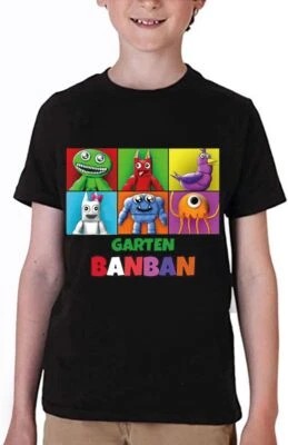 Garten Of Banban Kids T-Shirt Gaming Game Boys Girls Top Tee Rainbow Friend Gift