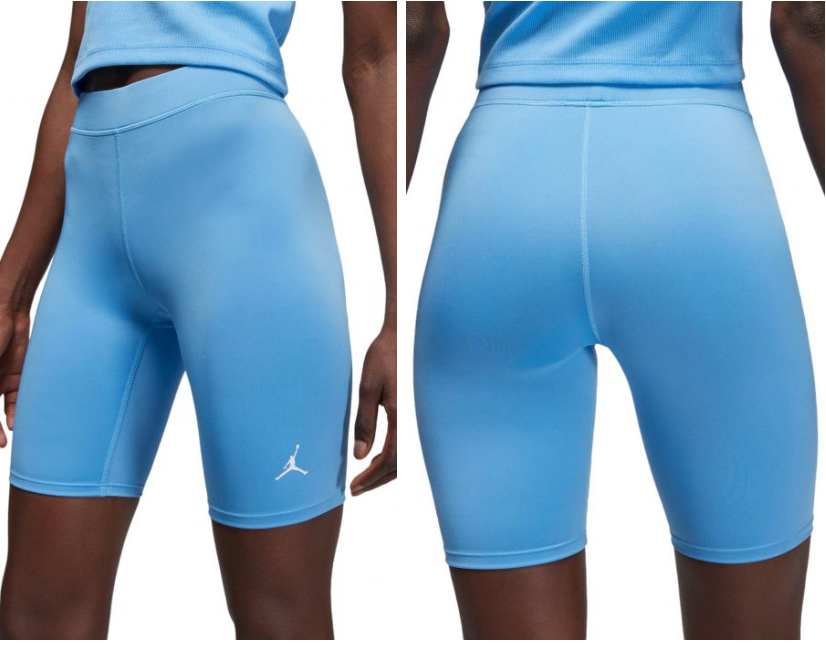 NWT$50 Nike Air Jordan Women's Essential Biker Shorts Blue DM5050 412 size M-T-image