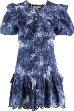 LOVESHACKFANCY TIE DYED COTTON MINI DRESS US 4 UK 8