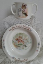 Vintage 1986 Royal Albert Bone China Beatrix Potter Bowl and Hunca Munca Mug