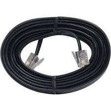  Pack of 5 100ft Black Phone Line Cord RJ11 Cable