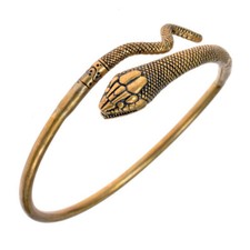 Schlangen Oberarmreif Mittelalter Armreif Antike LARP Bronze / Versilbert